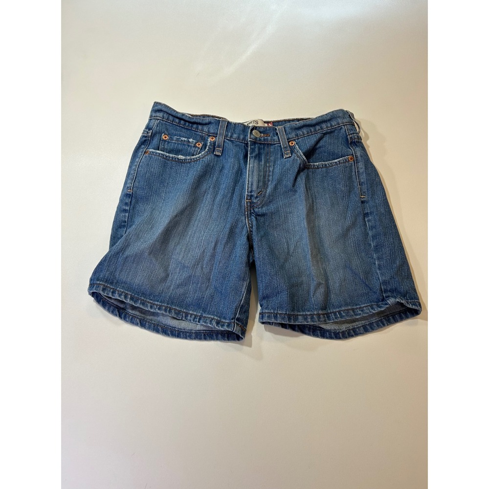 Levi's Denim Shorts Women's 8 Blue 515 Bootcut Cut Off Stretch